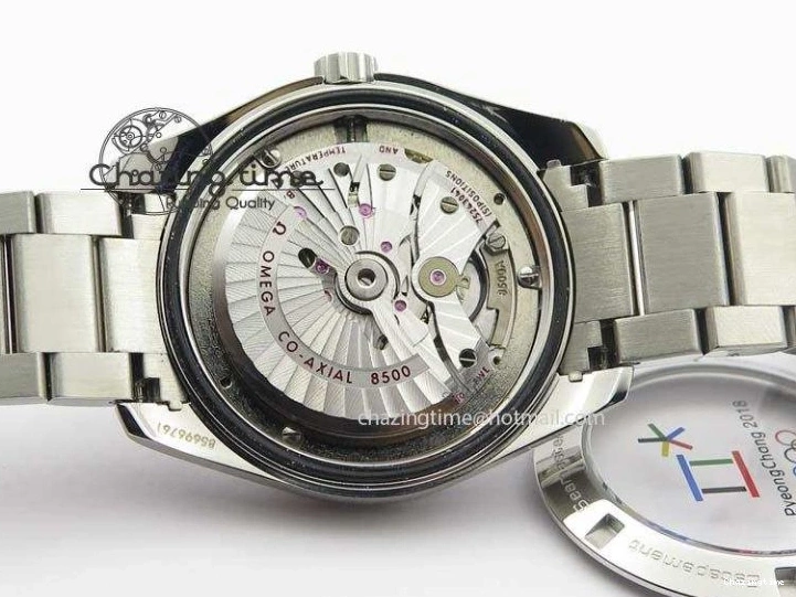 0723 Youthful Aqua Terra ‘PyeongChang 2018’ JHF Best Edition Black Dial On SS Bracelet A 8204
